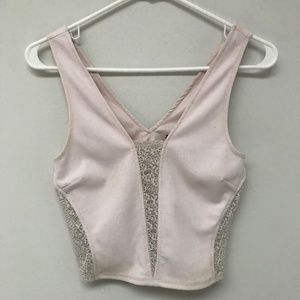 Purple Lace Crop Top